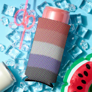 Abstract Cupioromantic Pride Flag Seltzer Can Cooler