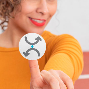 Abstract Curved Arrows Exchange Symbolic Flow Classic Round Sticker