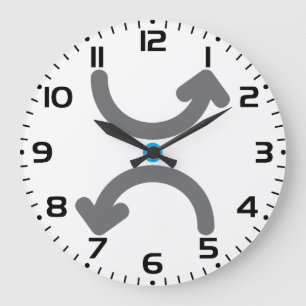 Abstract Curved Arrows Exchange Symbolic Flow Large Clock