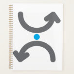 Abstract Curved Arrows Exchange Symbolic Flow Planner<br><div class="desc">Organise your busy schedule with this modern flow graphic spiral planner. The abstract curved arrows design on the cover represents progress and connectivity, helping you stay focused on your daily tasks and professional goals. Featuring a minimalist grey and blue aesthetic, this high quality yearly agenda is a perfect productivity tool...</div>