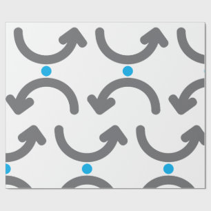 Abstract Curved Arrows Exchange Symbolic Flow Wrapping Paper