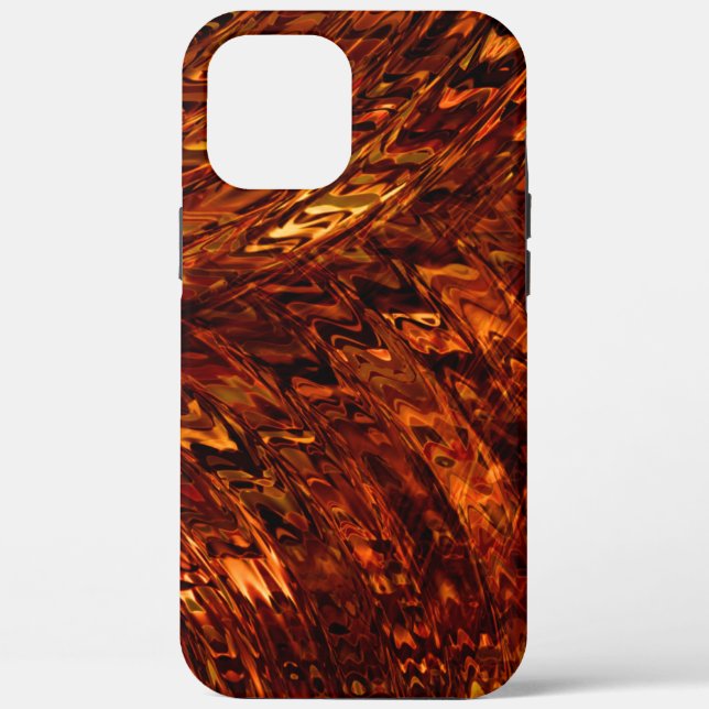 Abstract curved bands in golden green and darkest  Case-Mate iPhone case (Back)