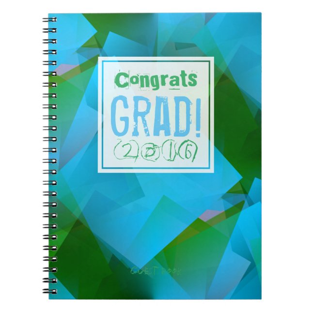 Abstract Custom Graduation Guest Book 9 (Front)