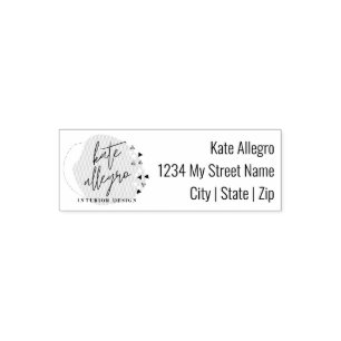 Abstract Custom Made Company Logo Return Address Self-inking Stamp
