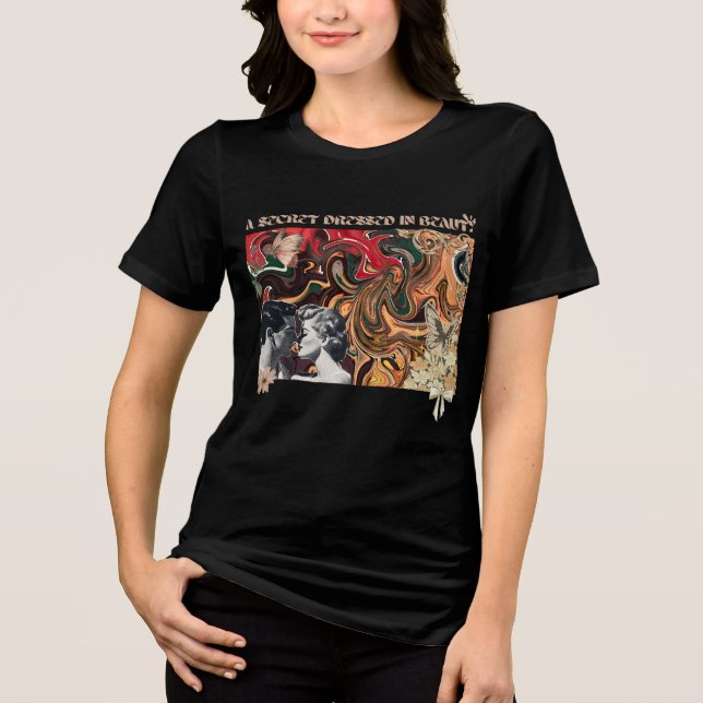 ABSTRACT CUSTOMISED PAINTING Tri-Blend SHIRT (Front)