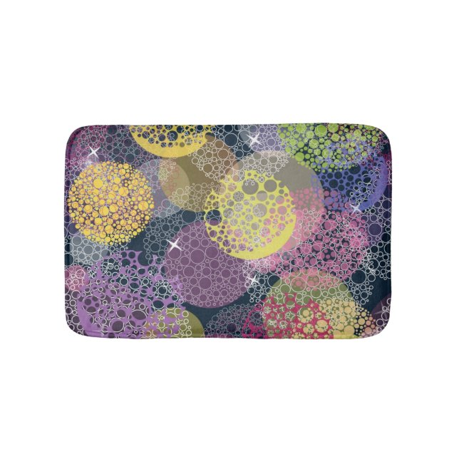 Abstract Cute Polka Dot Circle Bath Mat (Front)