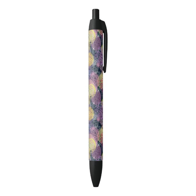 Abstract Cute Polka Dot Circle Black Ink Pen (Bottom (Vertical))
