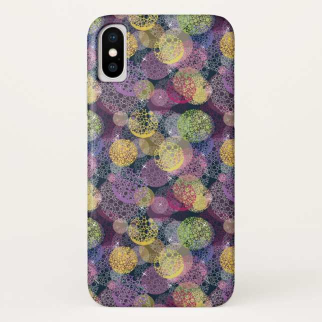 Abstract Cute Polka Dot Circle Case-Mate iPhone Case (Back)