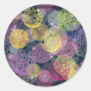 Abstract Cute Polka Dot Circle Classic Round Sticker