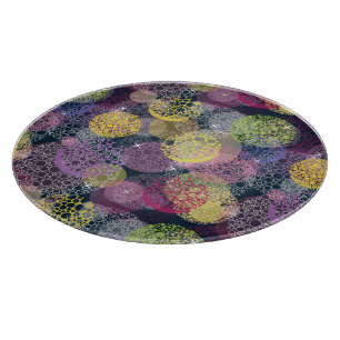 Abstract Cute Polka Dot Circle Cutting Board