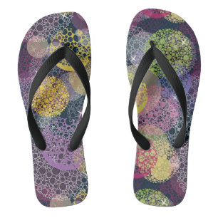 Abstract Cute Polka Dot Circle Flip Flops