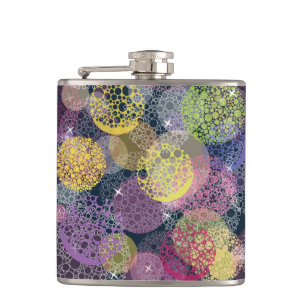 Abstract Cute Polka Dot Circle Hip Flask