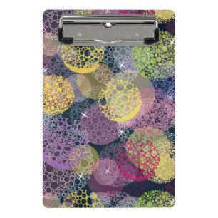 Abstract Cute Polka Dot Circle Mini Clipboard