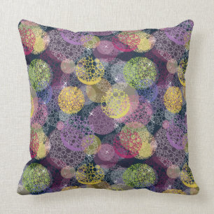 Abstract Cute Polka Dot Circle Throw Pillow