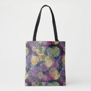 Abstract Cute Polka Dot Circle Tote Bag