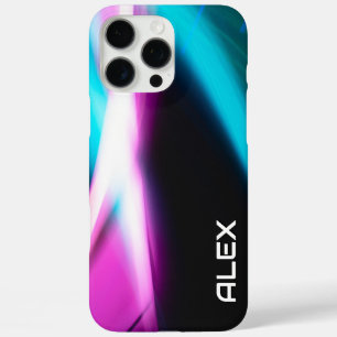 Abstract Cyan, Magenta & Black Dynamic iPhone Case