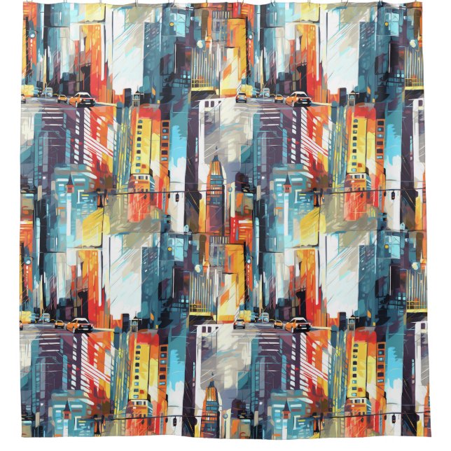 Abstract Cyberpunk Cityscape Skyline (2) (Front)