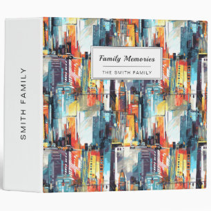 Abstract Cyberpunk Cityscape Skyline (2) Binder