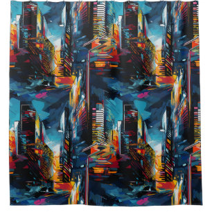 Abstract Cyberpunk Cityscape Skyline (3)