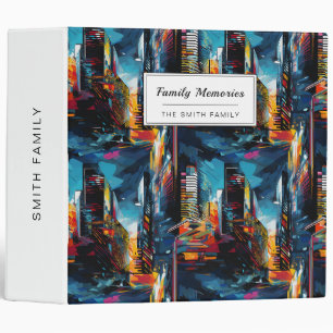 Abstract Cyberpunk Cityscape Skyline (3) Binder