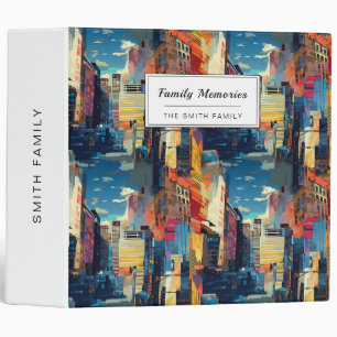 Abstract Cyberpunk Cityscape Skyline (4) Binder
