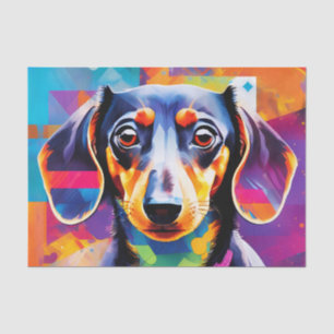 Abstract dachshund tissue paper