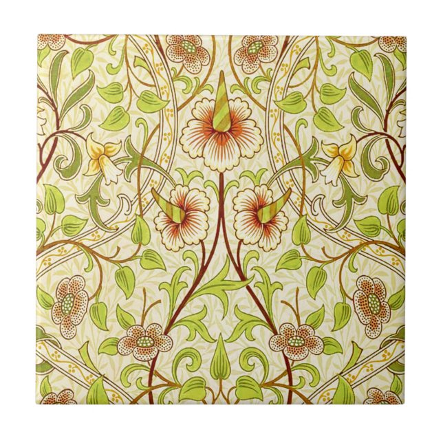 Abstract Daffodil Ceramics Tile (Front)