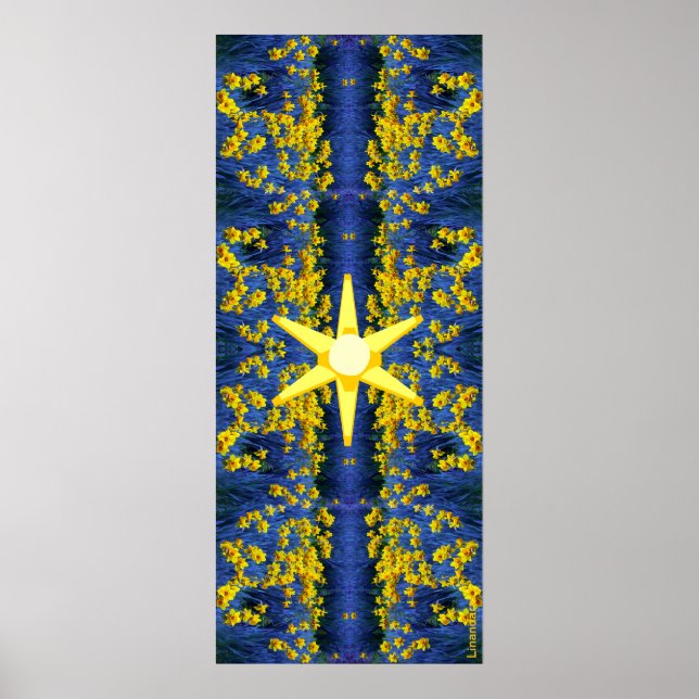 Abstract Daffodil Poster (Front)