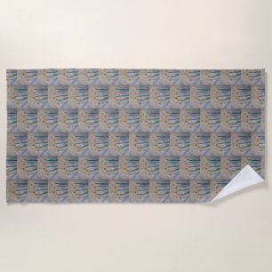 Abstract Daffodils Beach Towel