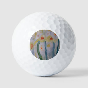 Abstract Daffodils  Golf Balls