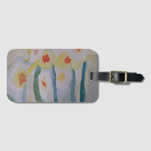 Abstract Daffodils Luggage Tag