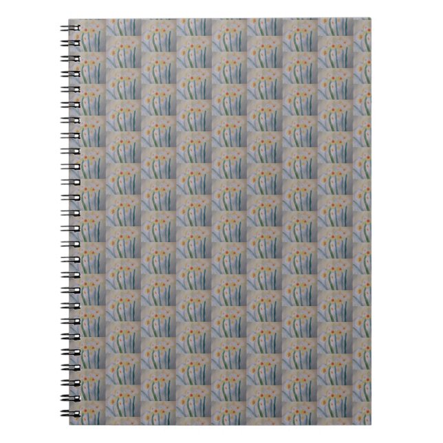 Abstract Daffodils Spiral Notebook (Front)
