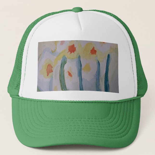Abstract Daffodils Trucker Hat (Front)