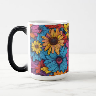 Abstract Daisies #8448 - Magic Mug