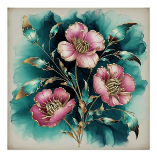 Abstract Daisies in Electromagnetic Waves  Poster