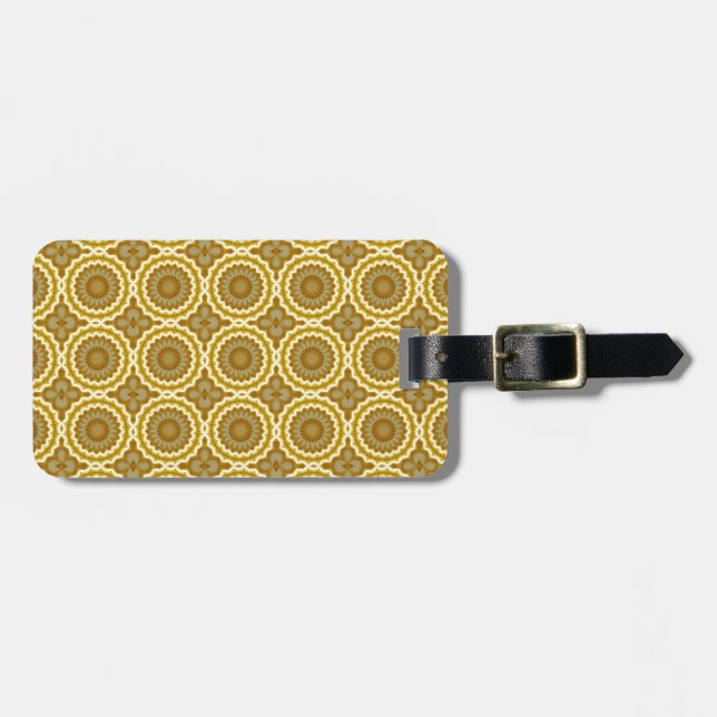 Abstract Daisies Luggage Tag (Front Horizontal)