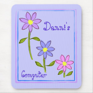 Abstract Daisies Personalized Mouse Pad