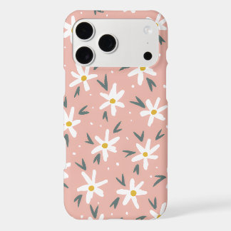 Abstract Daisy Dusty Pink Flower Pattern