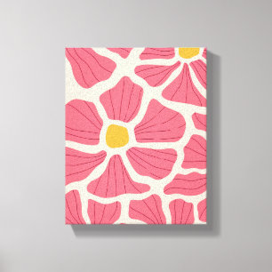 Abstract Daisy Field (or similar flower) Canvas Print