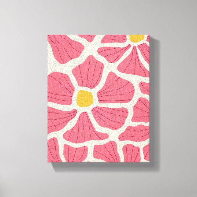 Abstract Daisy Field (or similar flower) Canvas Print (Front)