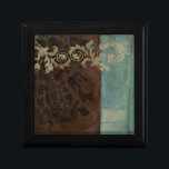 Abstract Damask Tapestry by Jennifer Goldberger Gift Box<br><div class="desc">Brown battles turquoise in this abstract damask tapestry print by Jennifer Goldberger. The subtle patterns give the piece movement. Get yours today!</div>