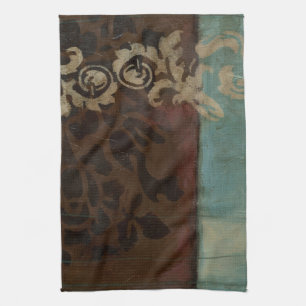 Abstract Damask Tapestry by Jennifer Goldberger Kitchen Towel