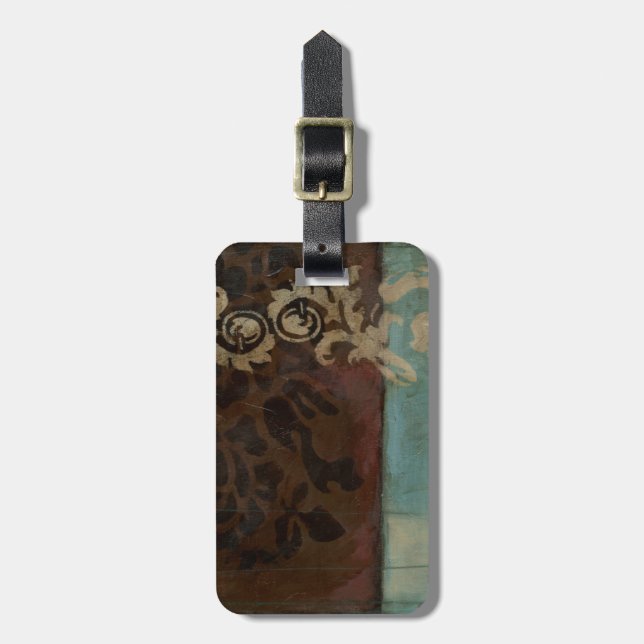Abstract Damask Tapestry by Jennifer Goldberger Luggage Tag (Front Vertical)