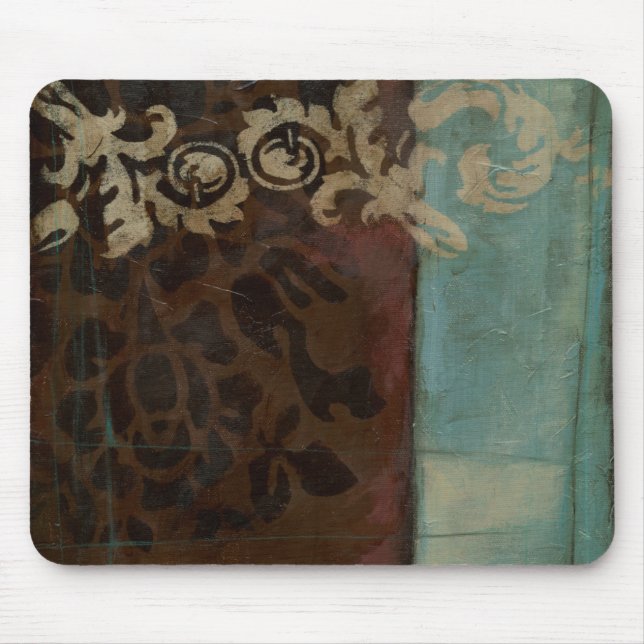 Abstract Damask Tapestry by Jennifer Goldberger Mouse Pad (Front)