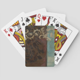 Abstract Damask Tapestry by Jennifer Goldberger Playing Cards