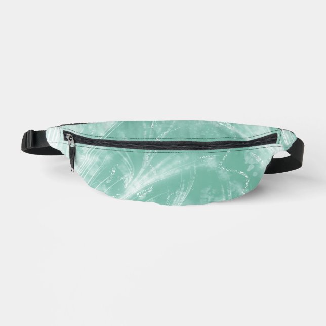 Abstract Dandelions & fireflies Green  Fanny Pack (Front)