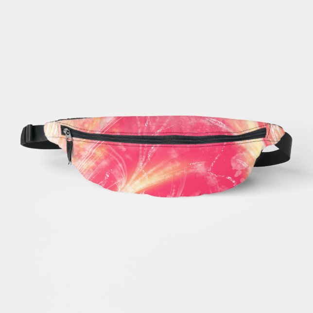 Abstract Dandelions & fireflies  Pink Yellow Fanny Pack (Front)