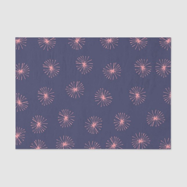 Abstract Dandelions Purple Tissue Paper (Front)