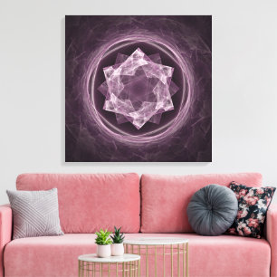 Abstract Dark Grayish Purple Fractal Canvas Print