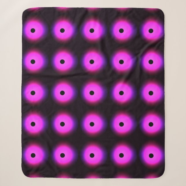 Abstract Dark Pink: Glowing Seamless Sherpa Blanket (Front)